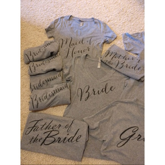 Set of 11 WEDDING PARTY SHIRTS Bridesmaid Bride - Picture 7 of 8
